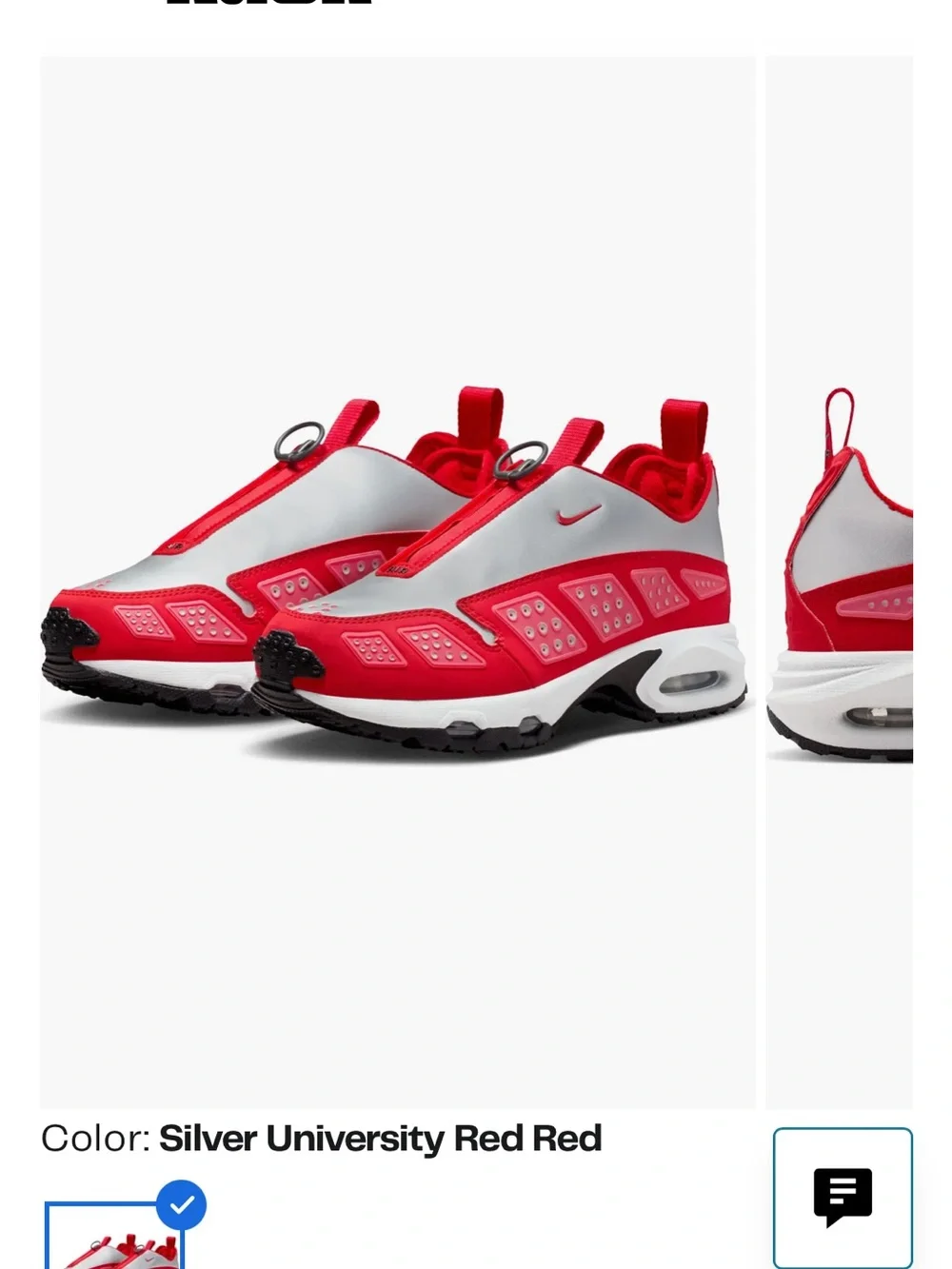 Nike Air Sunder Max Slip-On Sneakers - Red / Silver